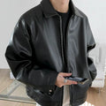 Men's Oversized Leather Bomber Jacket 0