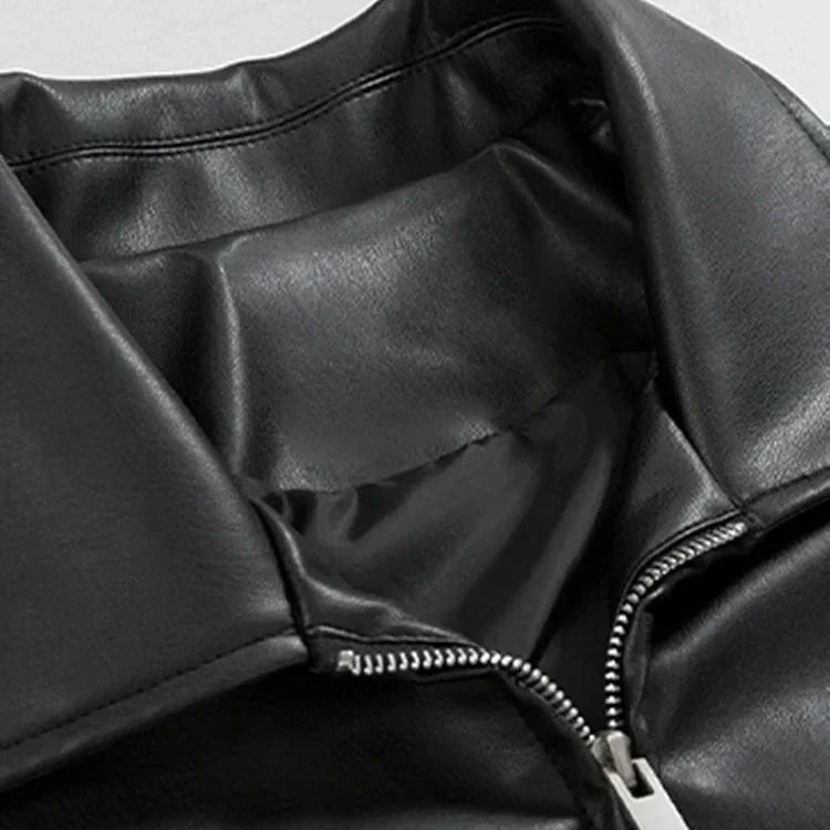 Men's Oversized Leather Bomber Jacket 2