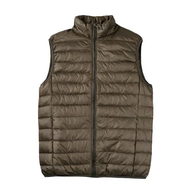 Men's Padded Body Warmer with Zipper Pockets