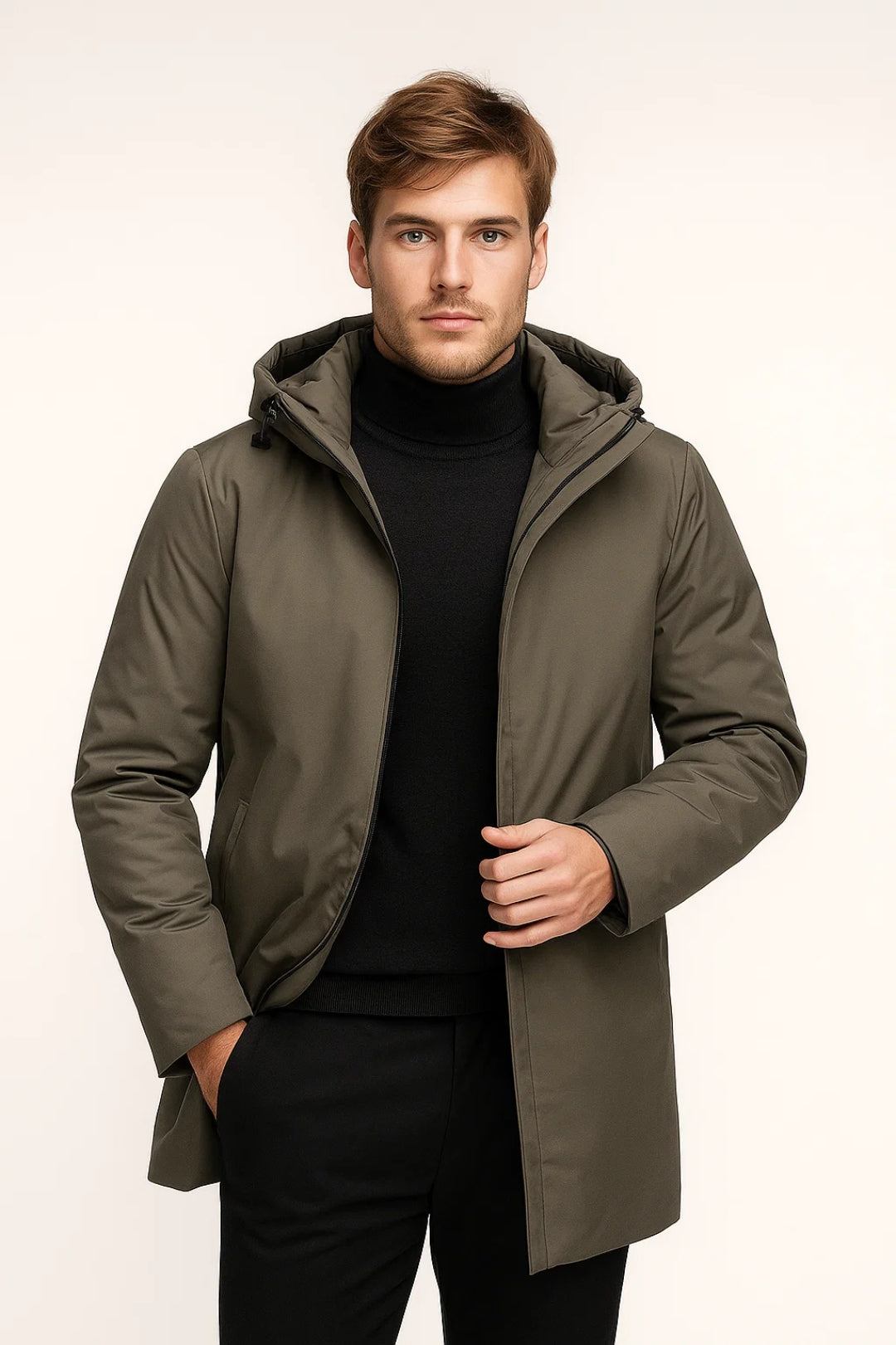 Men's Parka Jacket – Water-Repellent Design for Stylish Cold Weather Protection