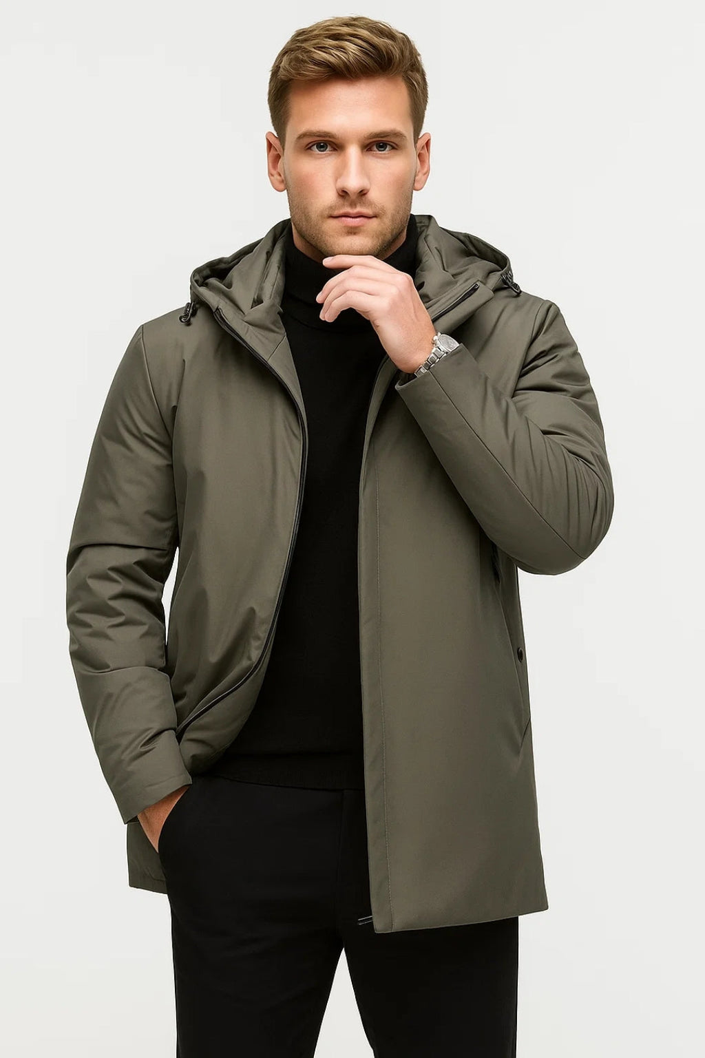 Men's Parka Jacket – Water-Repellent Design for Stylish Cold Weather Protection