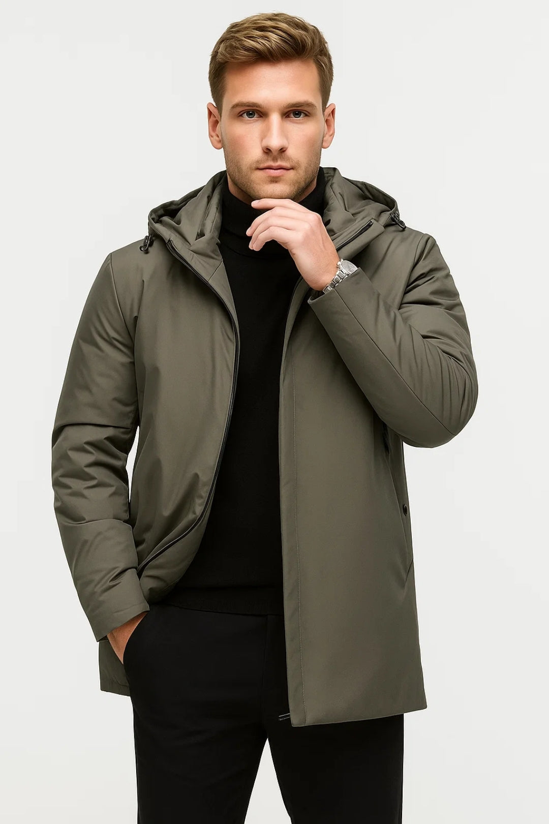 Men's Parka Jacket – Water-Repellent Design for Stylish Cold Weather Protection