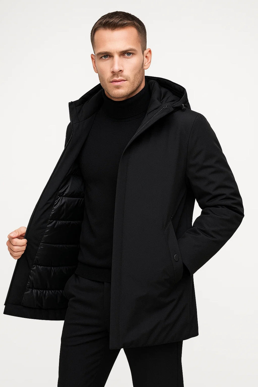 Men's Parka Jacket – Water-Repellent Design for Stylish Cold Weather Protection