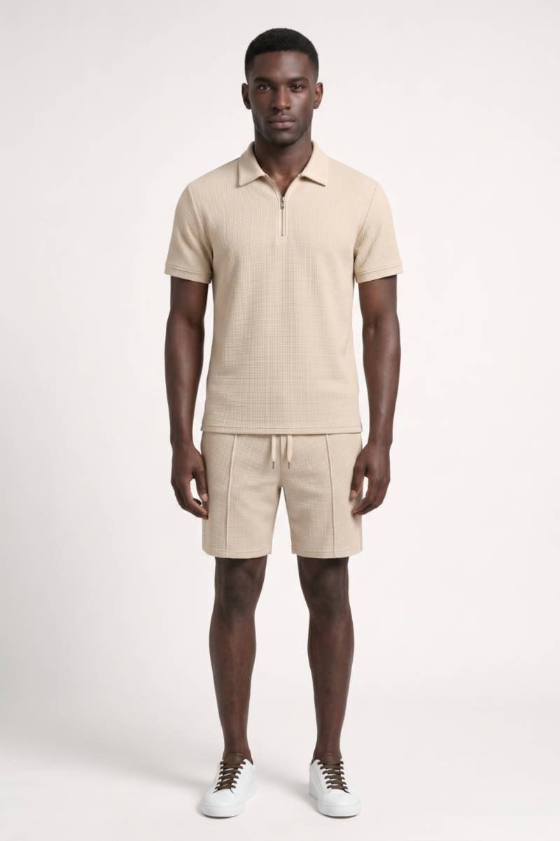 Men's Polo Shirt and Shorts Set for Casual Comfort