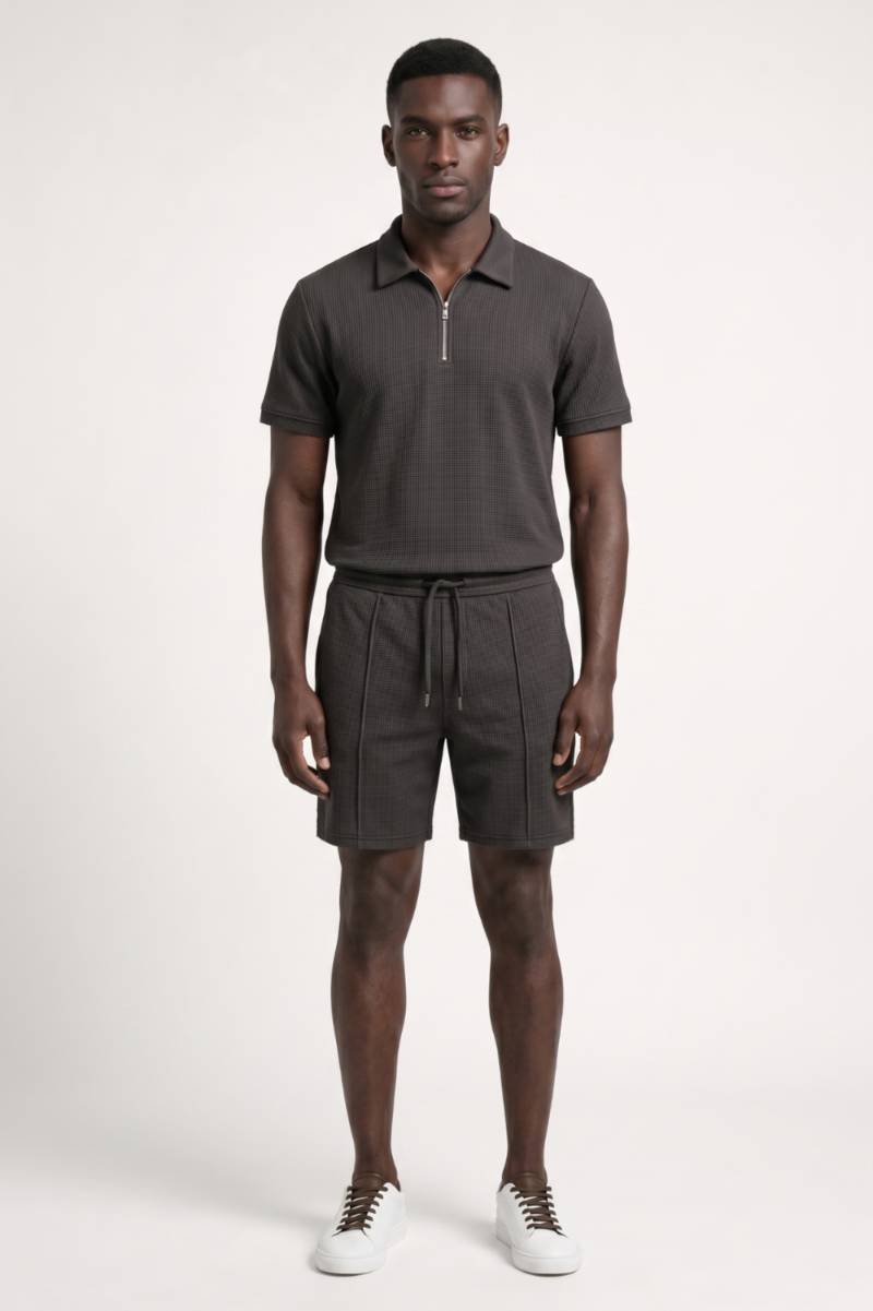 Men's Polo Shirt and Shorts Set for Casual Comfort