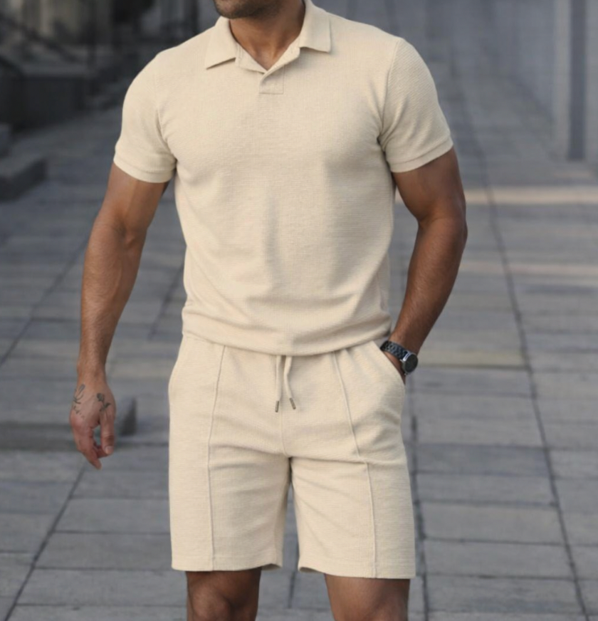 Men's Polo and Shorts Set