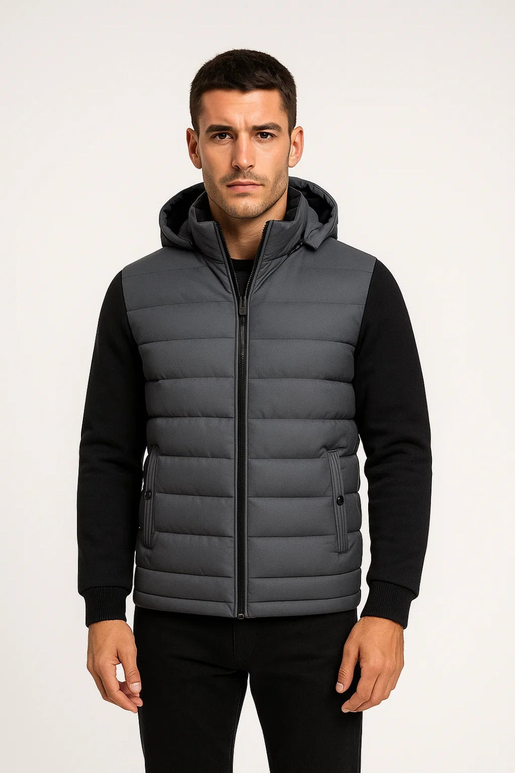 Men's Quilted Hooded Puffer Jacket