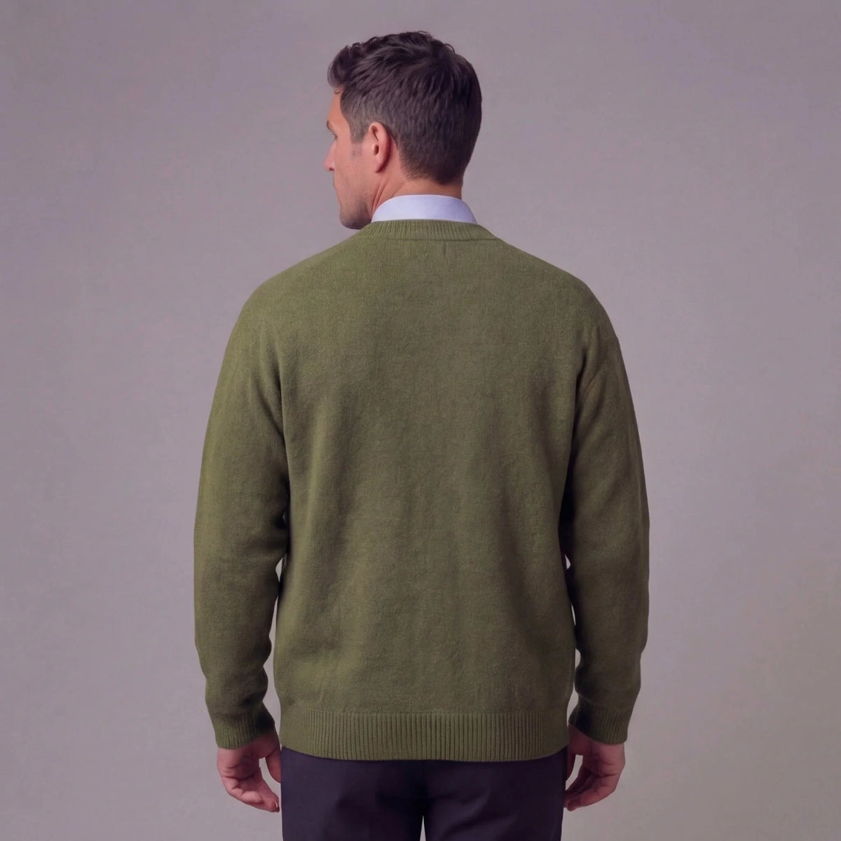 Men's Relaxed Fit Button-Through Cardigan