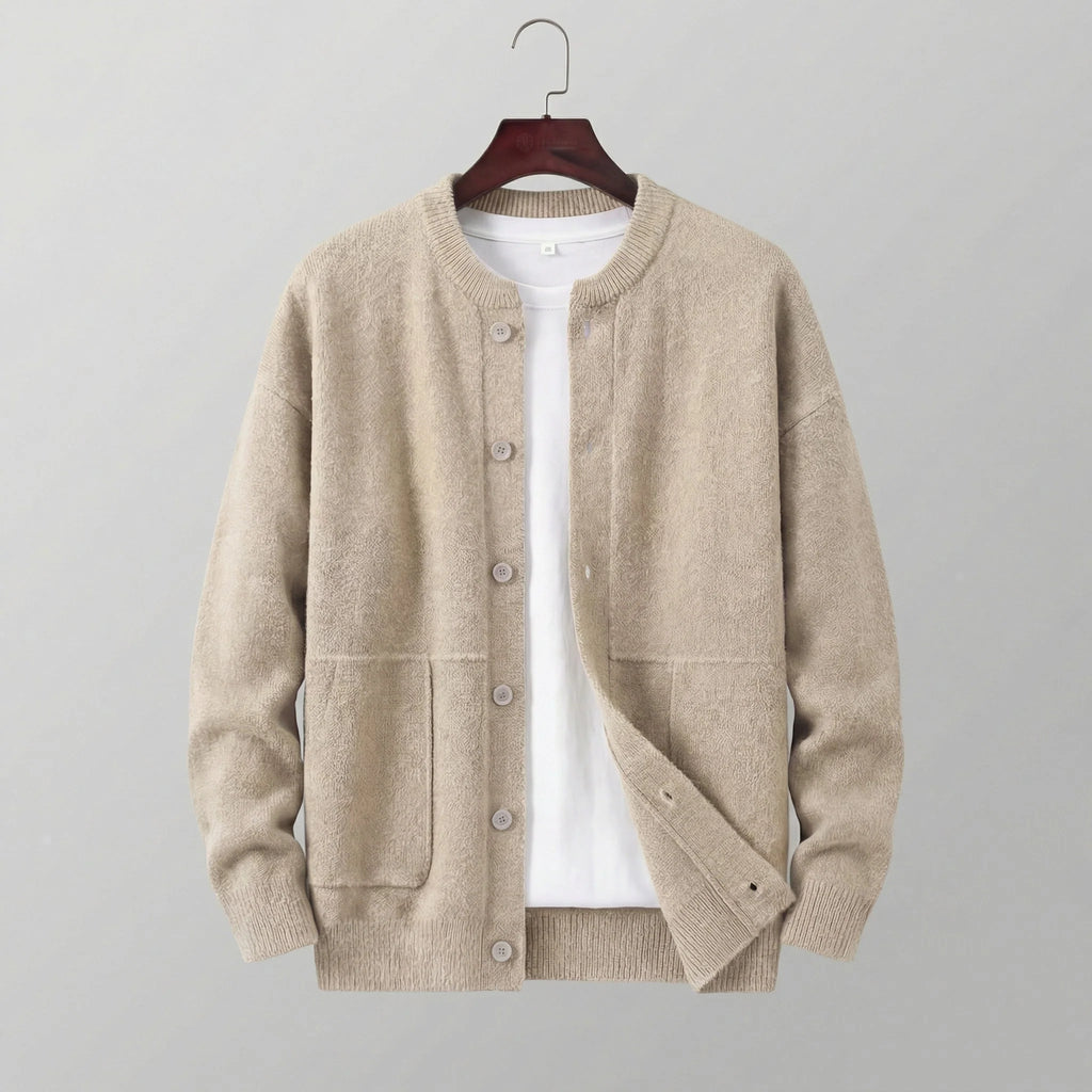 Men's Relaxed Fit Button-Through Cardigan