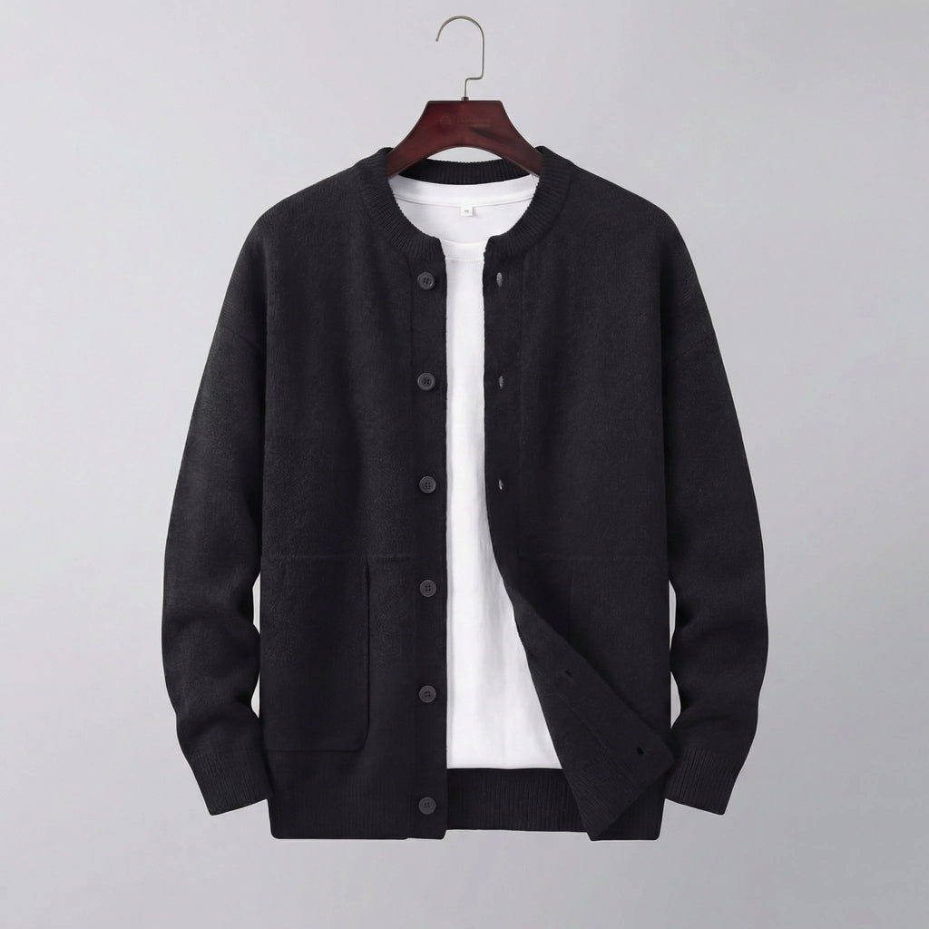 Men's Relaxed Fit Button-Through Cardigan
