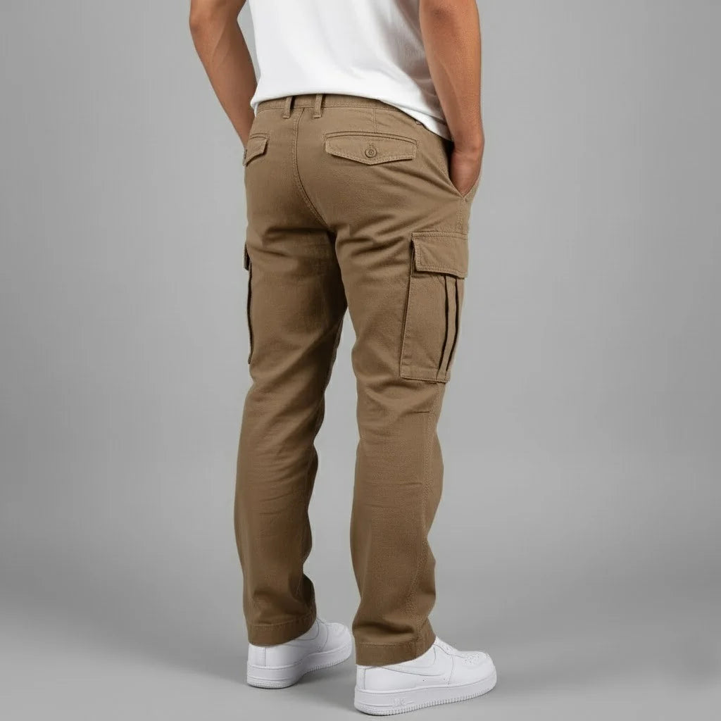 Men's Relaxed Fit Cargo Pants with Side Pockets 3