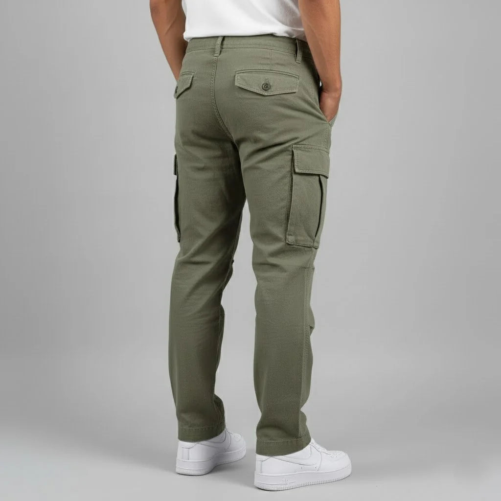 Men's Relaxed Fit Cargo Pants with Side Pockets 6