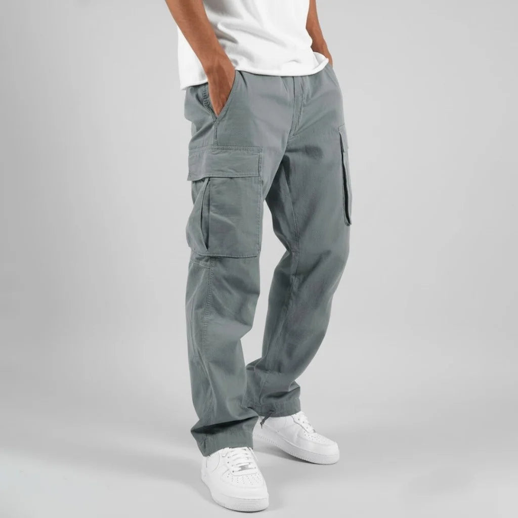 Men's Relaxed Fit Cargo Pants with Side Pockets 8