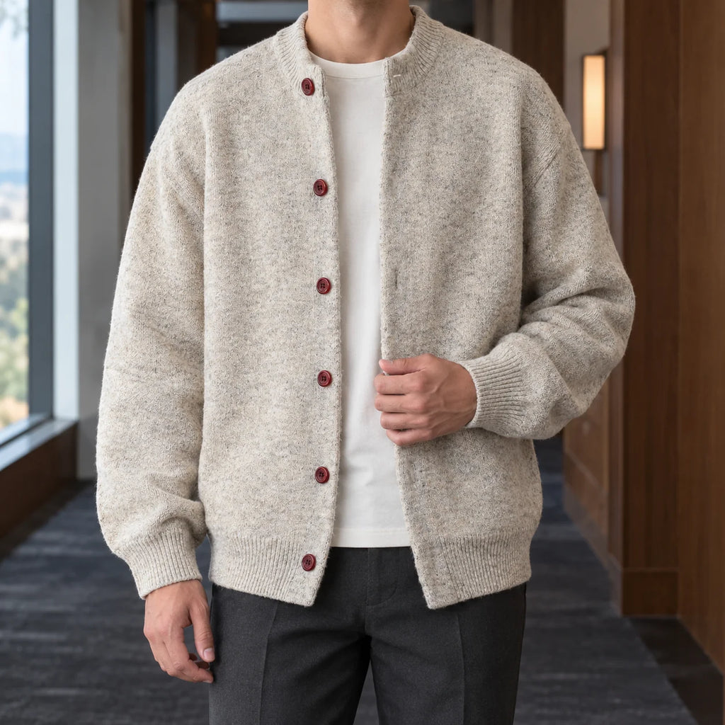 Men's Relaxed Knit Cardigan for Everyday Comfort 0