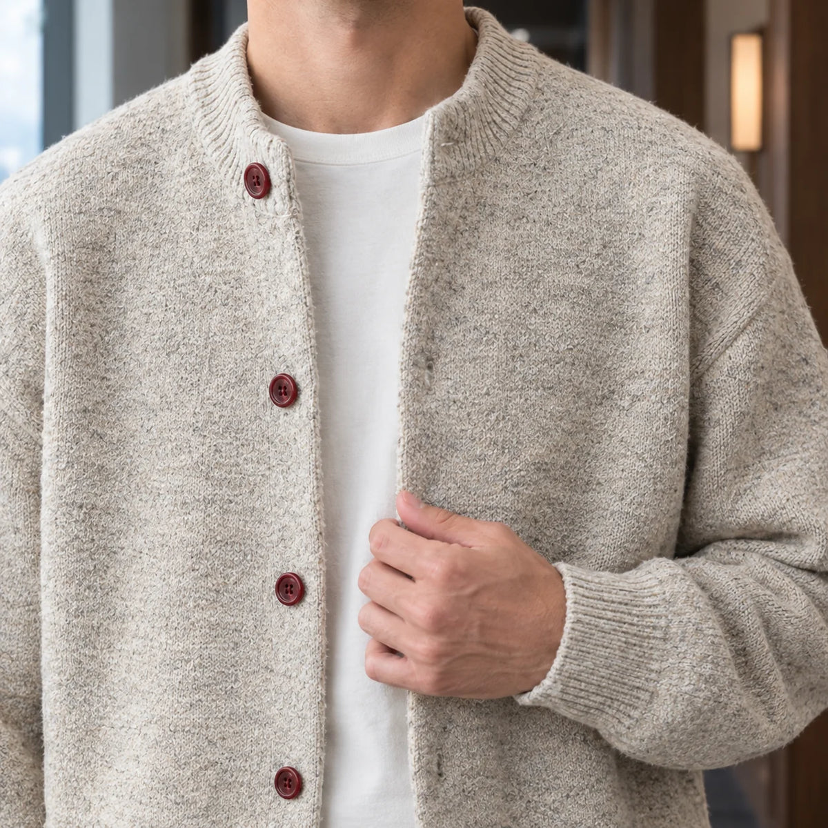 Men's Relaxed Knit Cardigan for Everyday Comfort 1