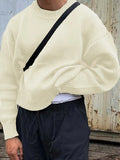 Men's Ribbed Knit Crew Neck Sweater