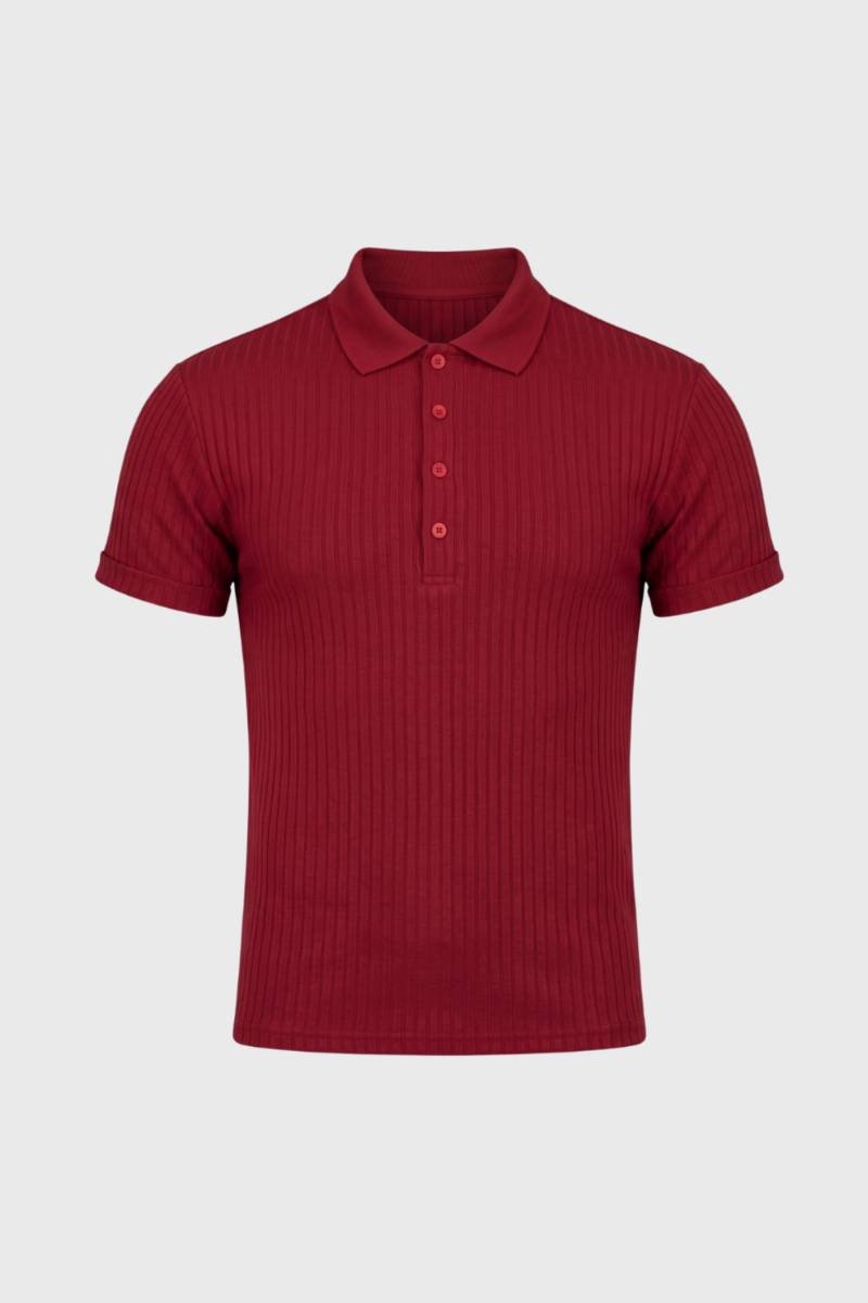 Men's Ribbed Texture Polo Shirt