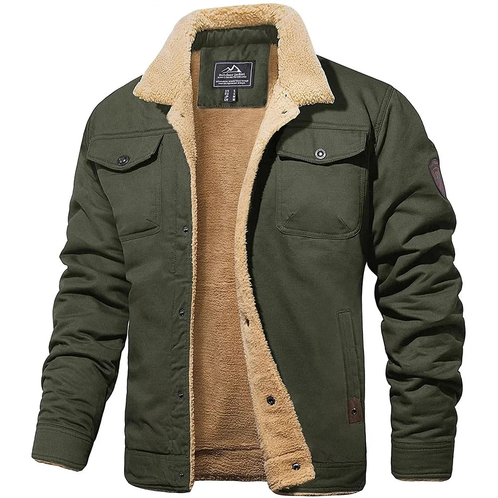 Men's Sherpa-Lined Winter Jacket for Cold Weather Comfort 9