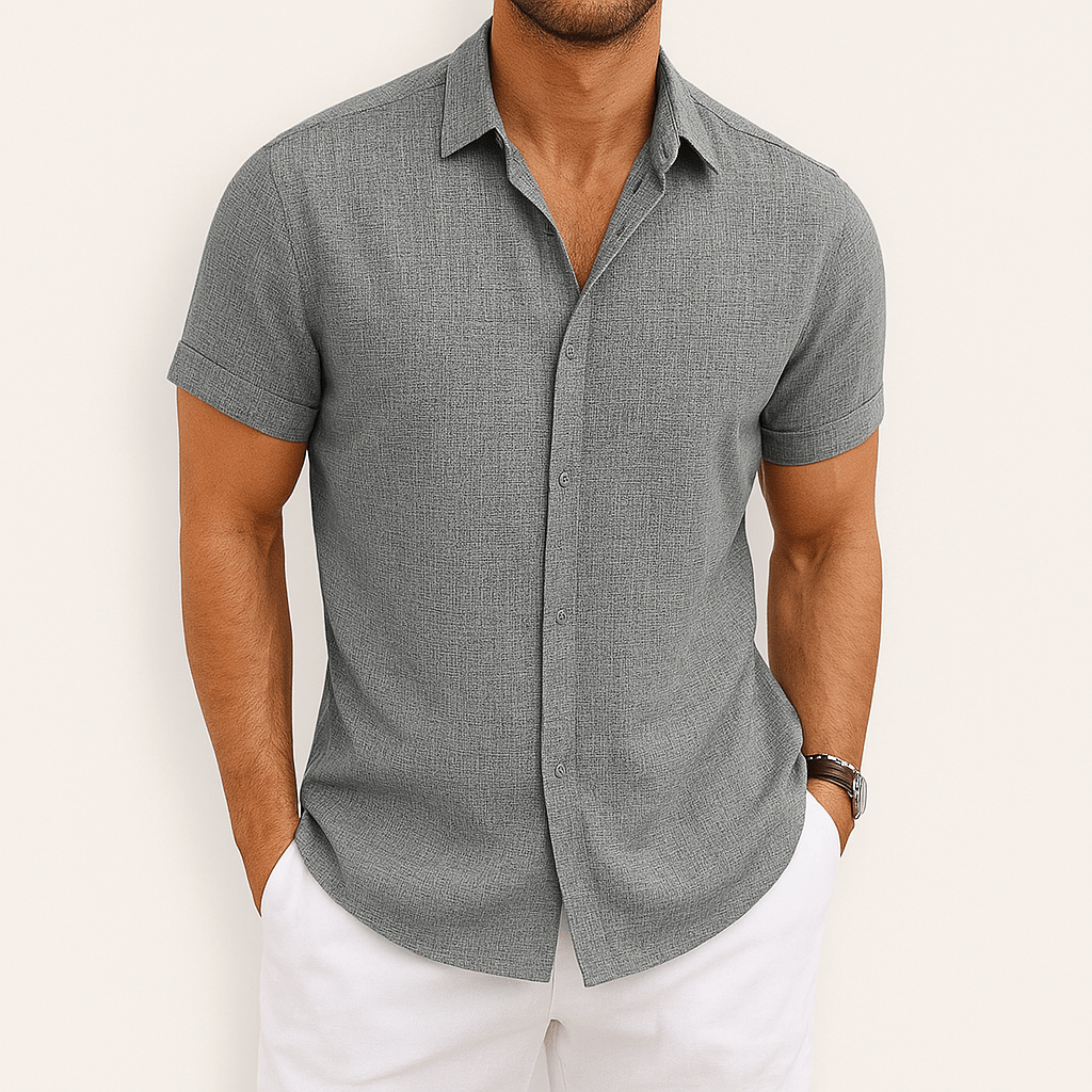 Men's Breathable Short-Sleeved Shirt