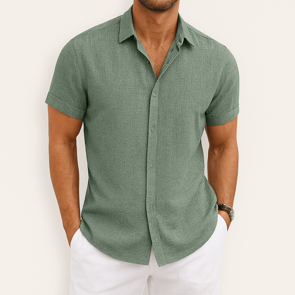 Men's Breathable Short-Sleeved Shirt