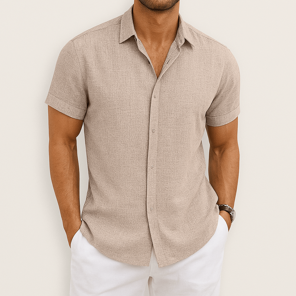 Men's Breathable Short-Sleeved Shirt