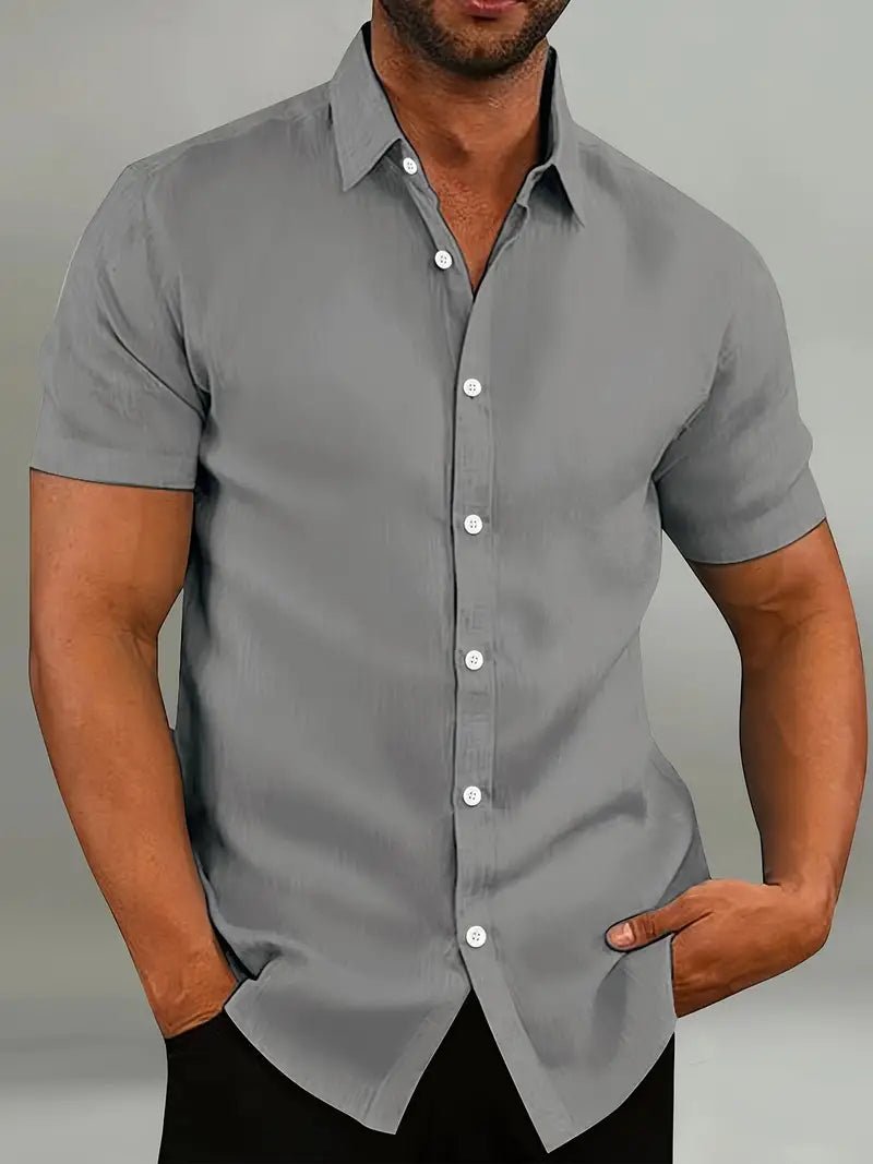Men's Slim Fit  Short-Sleeved Shirt