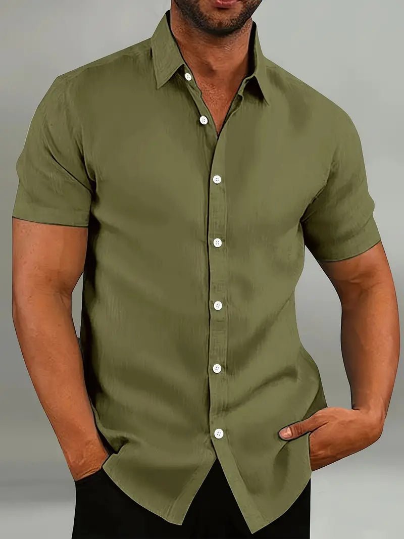 Men's Slim Fit  Short-Sleeved Shirt