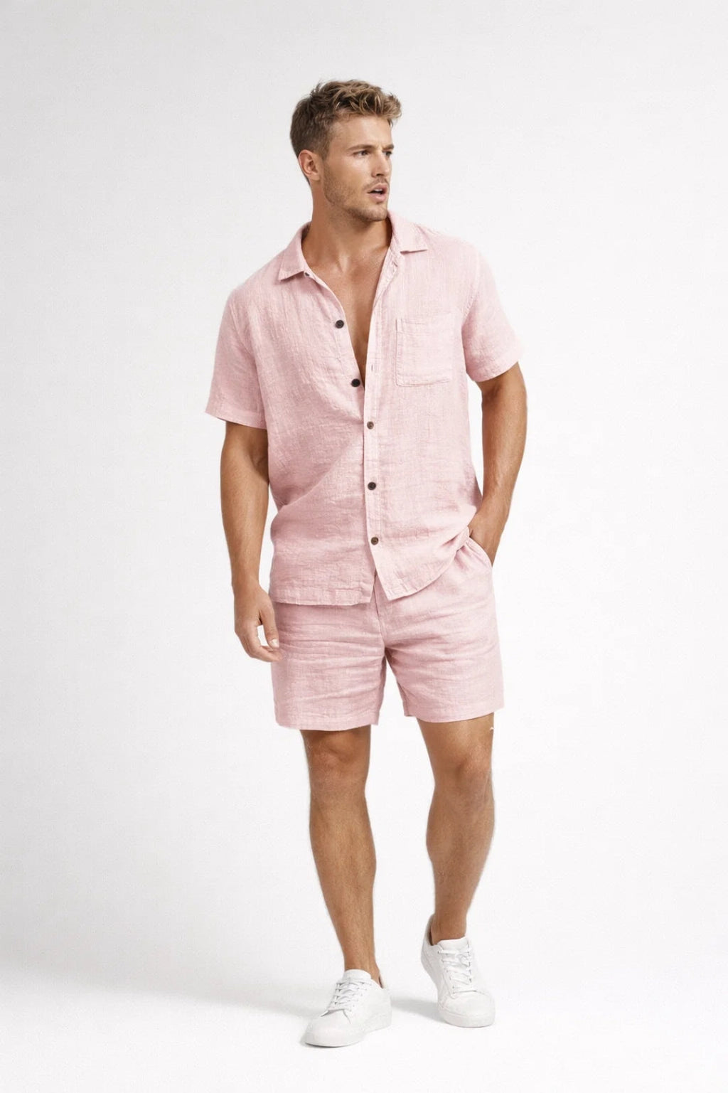 Men's Shorts and T-Shirt Set - Summer Two-Piece Outfit