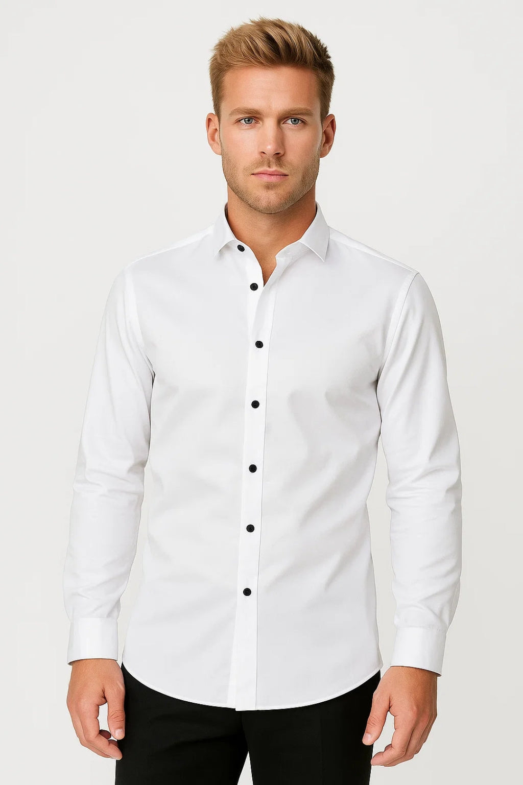 Men's Slim Fit Long Sleeve Dress Shirt
