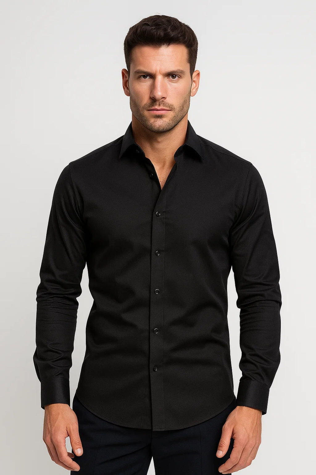 Men's Slim Fit Long Sleeve Dress Shirt