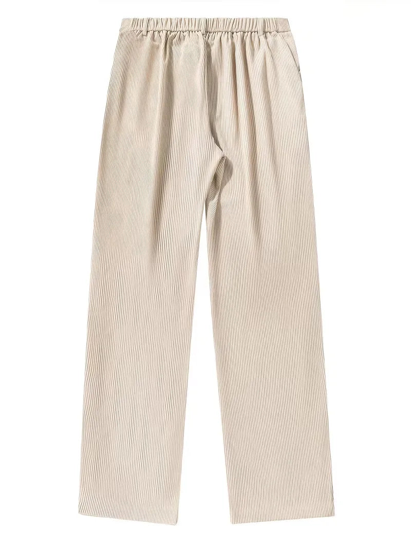 Men's Straight Leg Corduroy Trousers for Smart-Casual Style