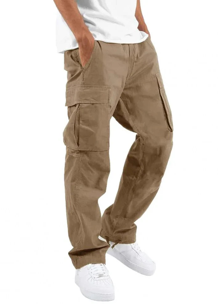 Men's Stretch Cargo Pants Long Length with Side Pockets 0
