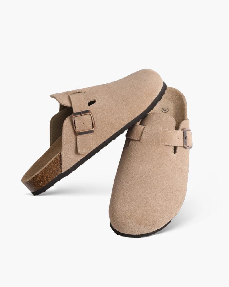 Suede Clog with Ergonomic Footbed
