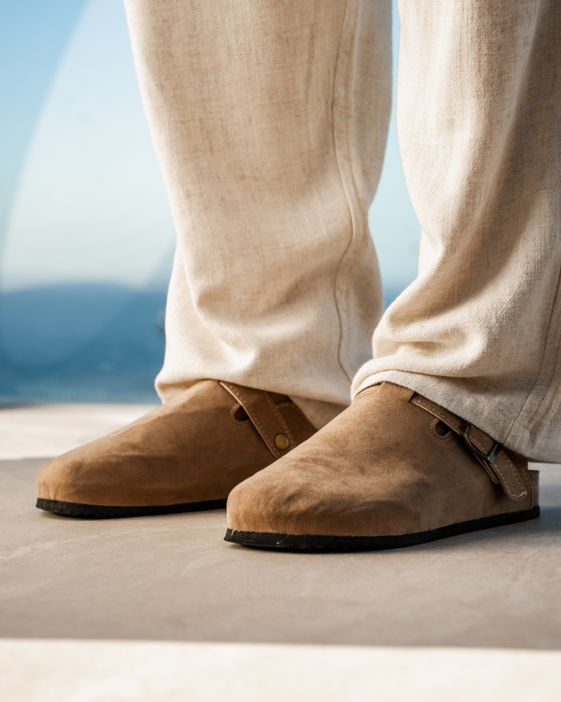 Suede Clog with Ergonomic Footbed