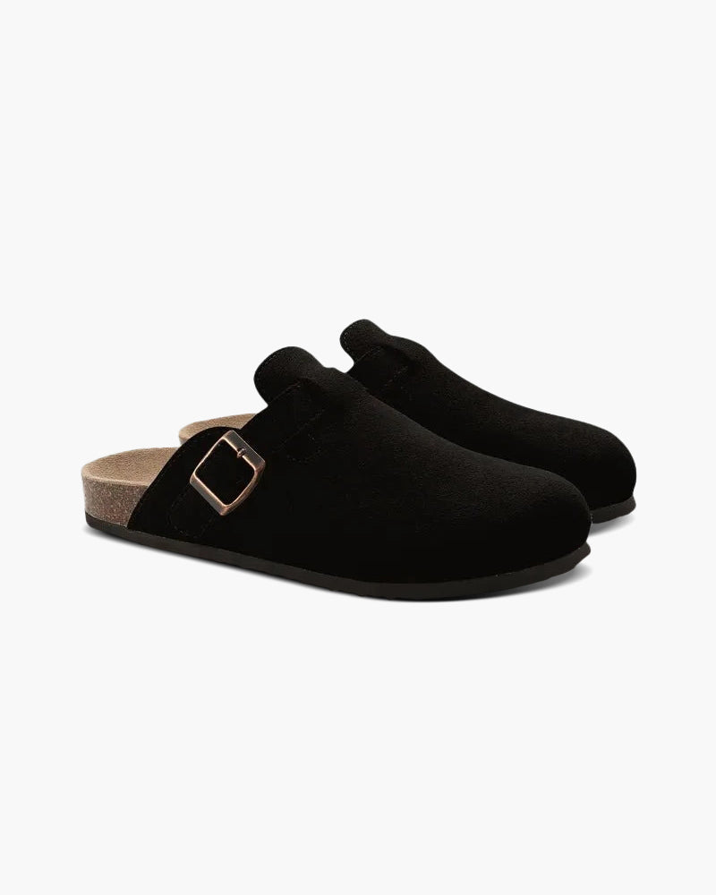 Suede Clog with Ergonomic Footbed