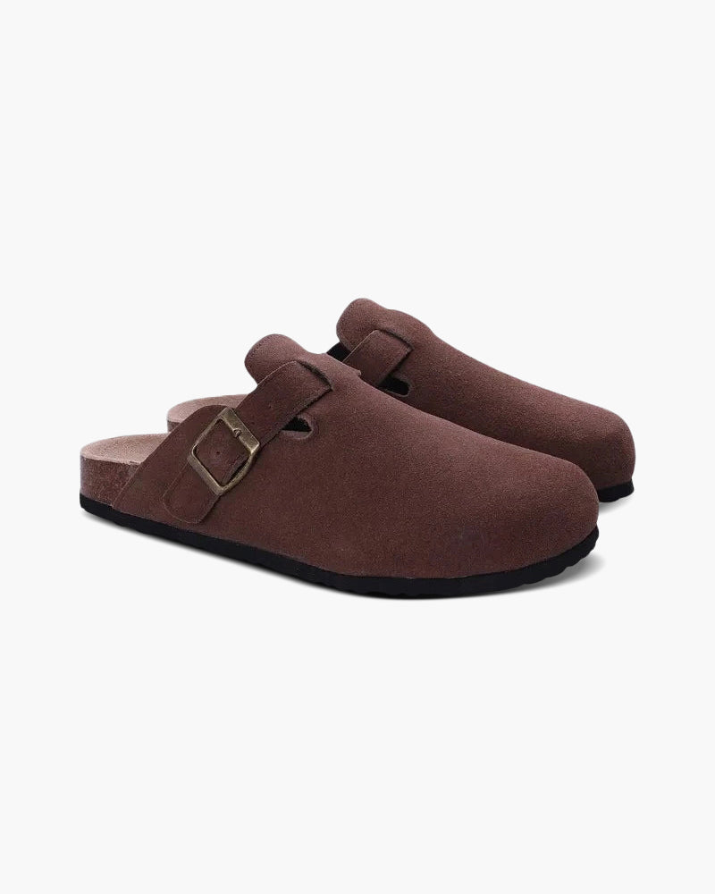 Suede Clog with Ergonomic Footbed
