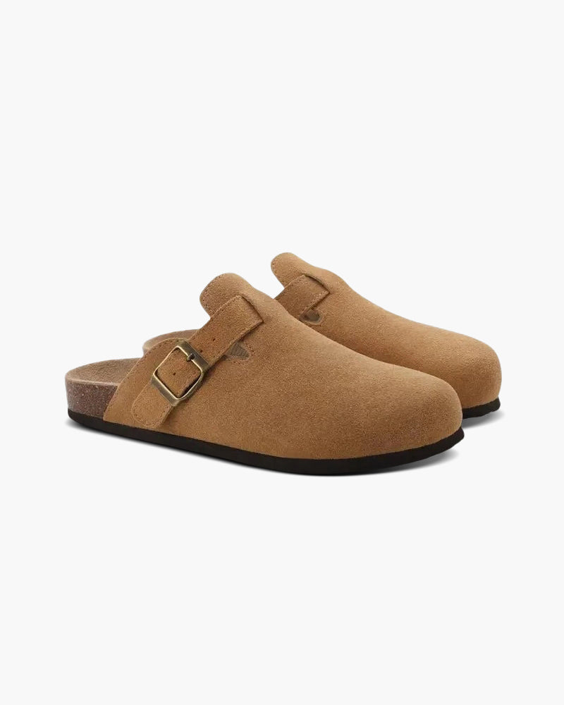 Suede Clog with Ergonomic Footbed