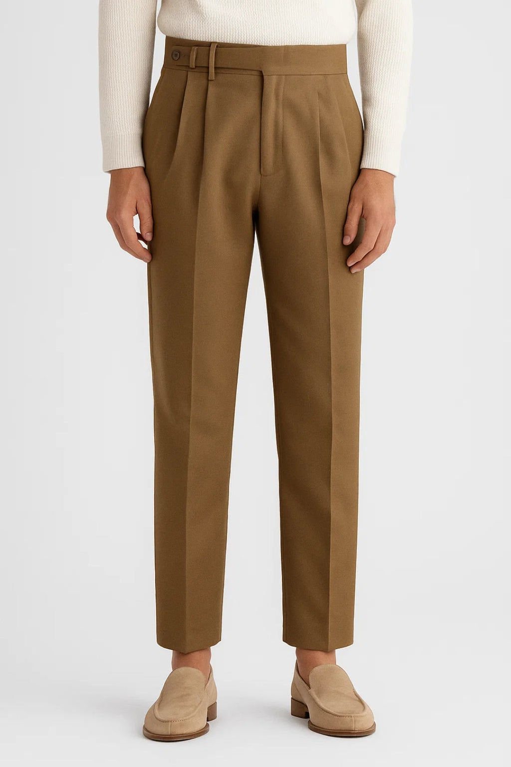 Men's Tapered Fit High Waist Trousers