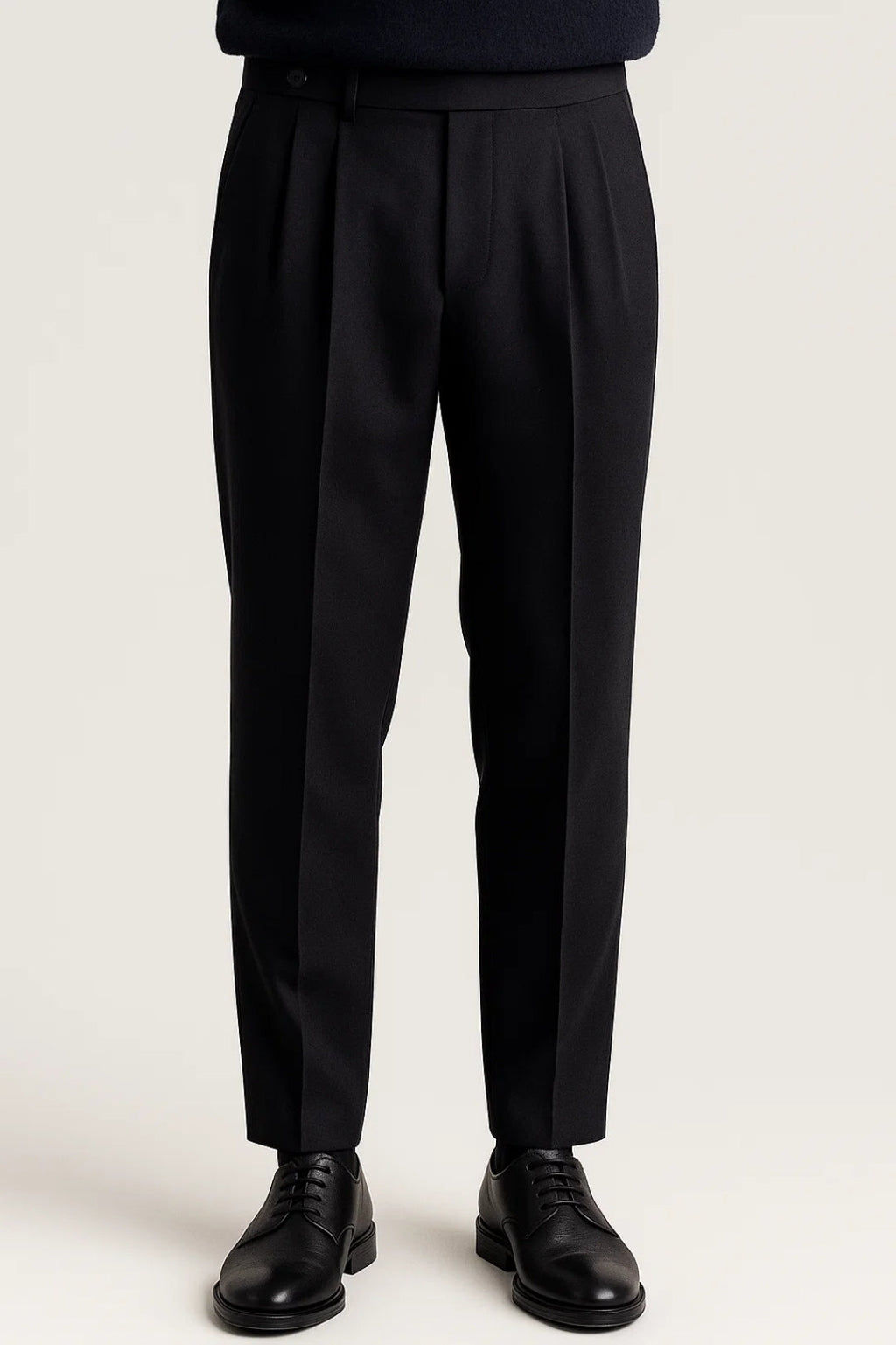 Men's Tapered Fit High Waist Trousers