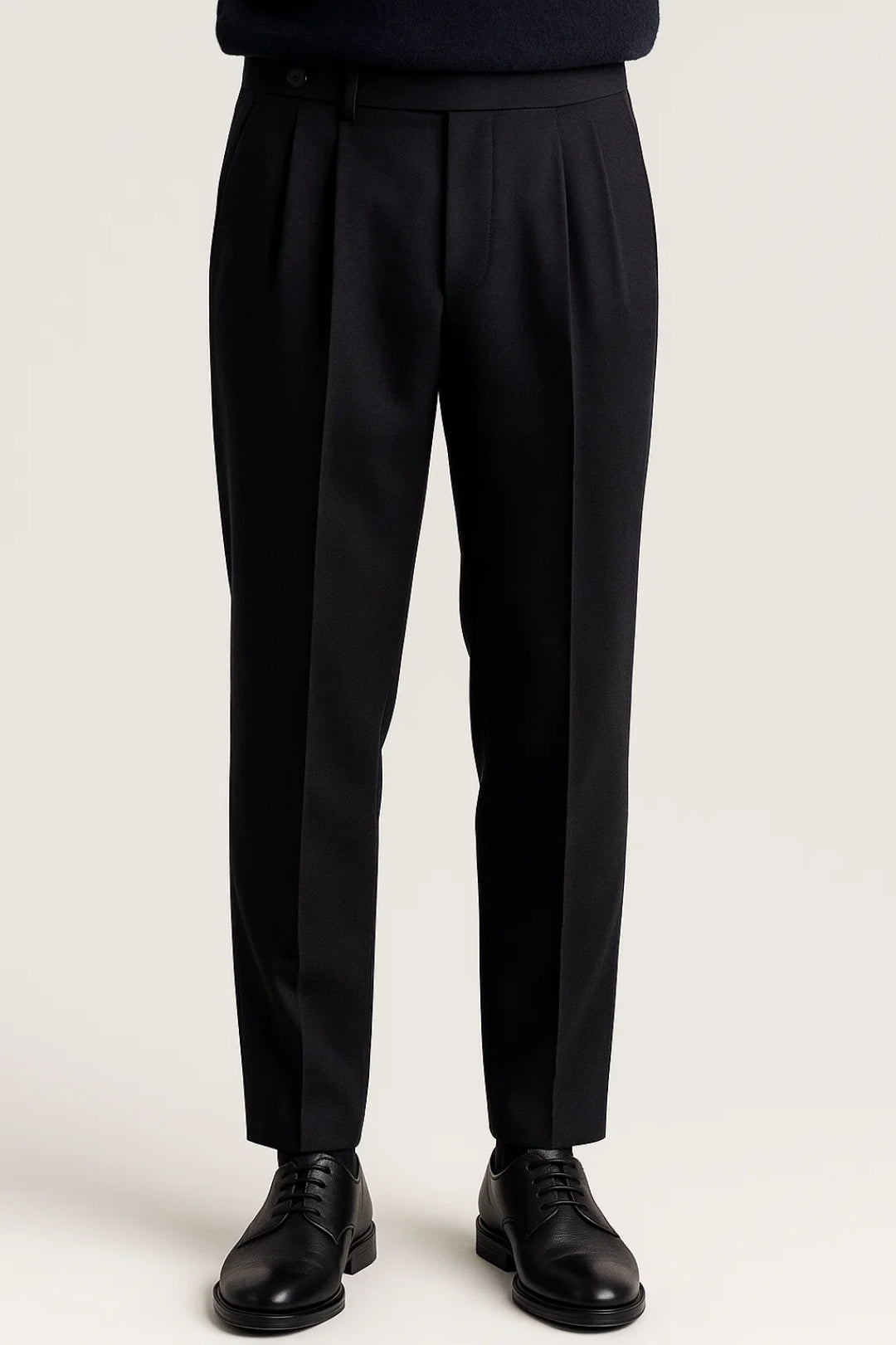 Men's Tapered Fit High Waist Trousers