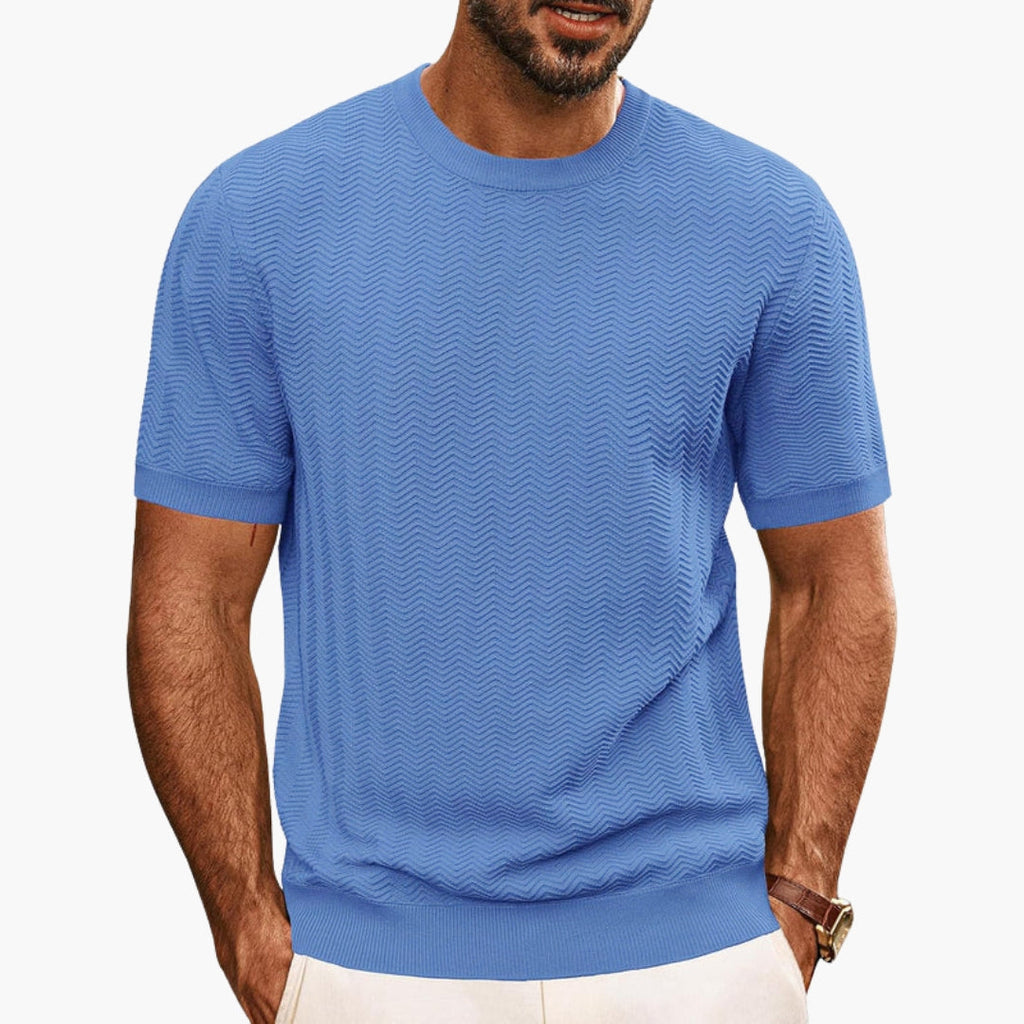 Men's Textured Round Neck T-Shirt
