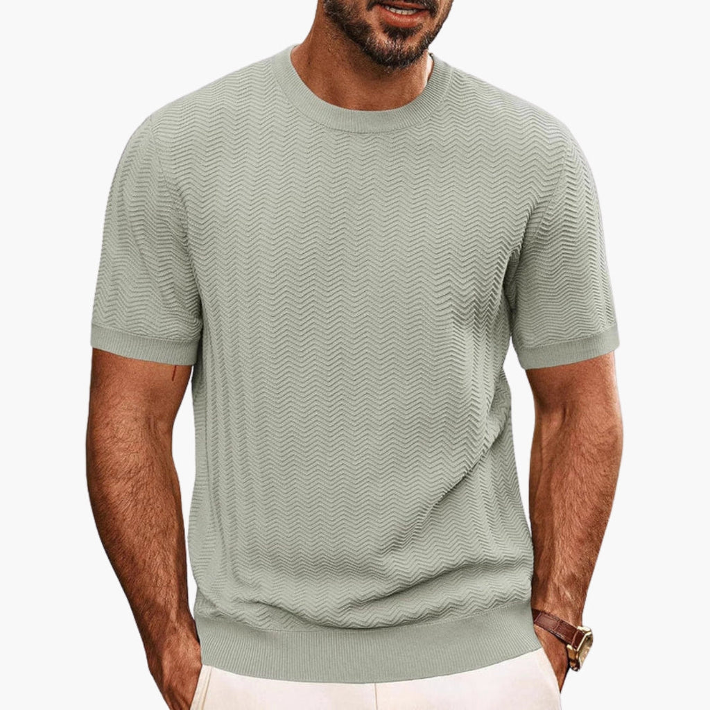 Men's Textured Round Neck T-Shirt