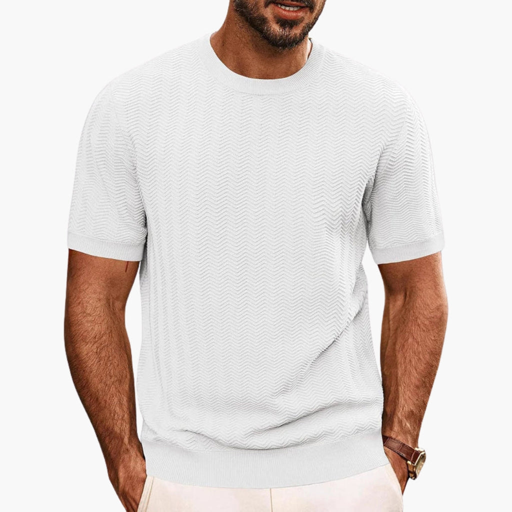 Men's Textured Round Neck T-Shirt