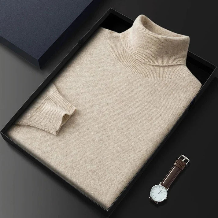 Men's Turtleneck Sweater Classic Fit for Versatile Style 4