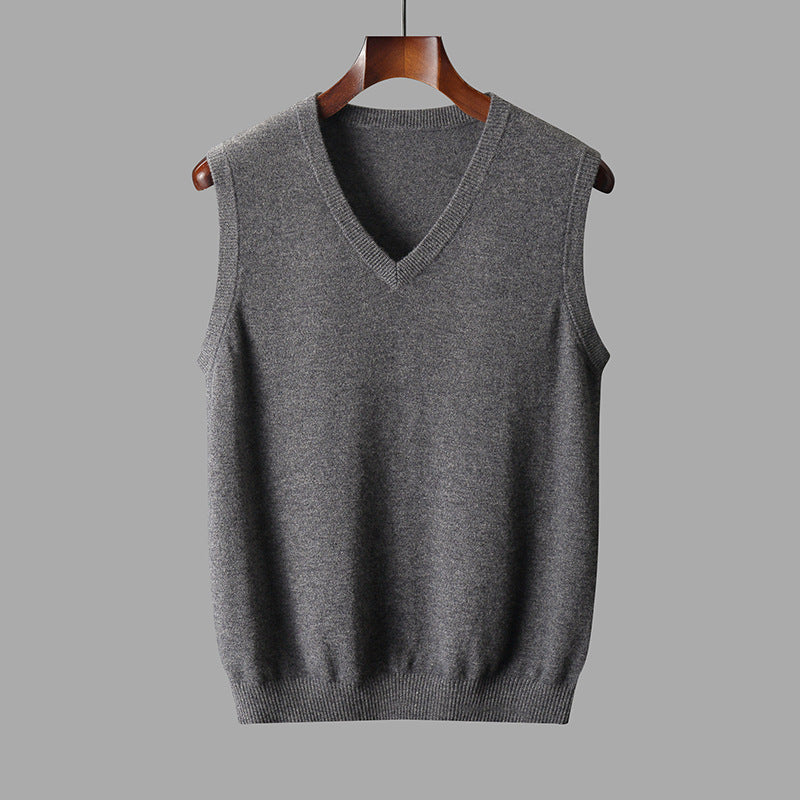 Men's V-Neck Layered Cardigan for Versatile Styling