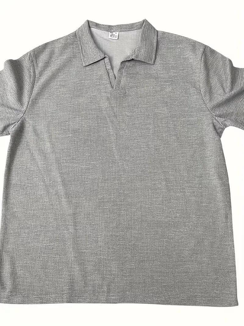 Men's V-Neck Short Sleeve Polo Shirt