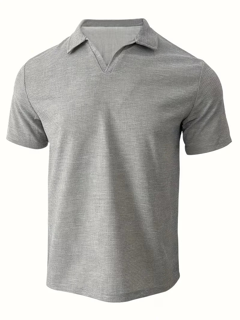 Men's V-Neck Short Sleeve Polo Shirt