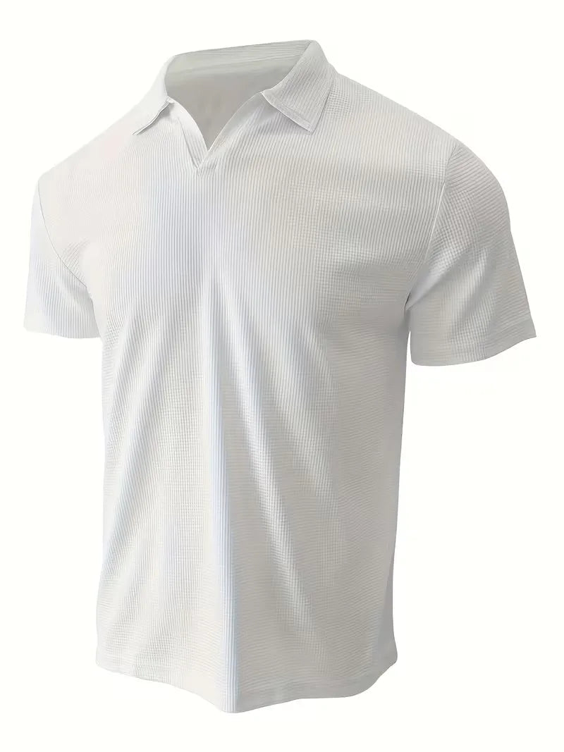 Men's V-Neck Short Sleeve Polo Shirt