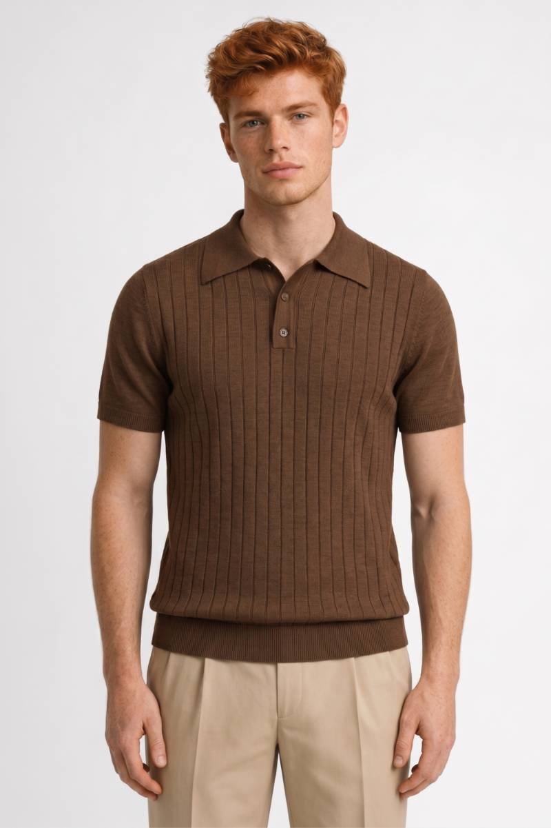 Men's Vintage Style Polo Shirt for Casual and Business Wear