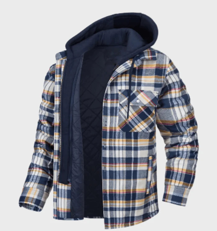 Men's Warm Checkered Overcoat for Cold Weather Fashion 2